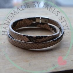 Handgemaakte wikkelarmband snake